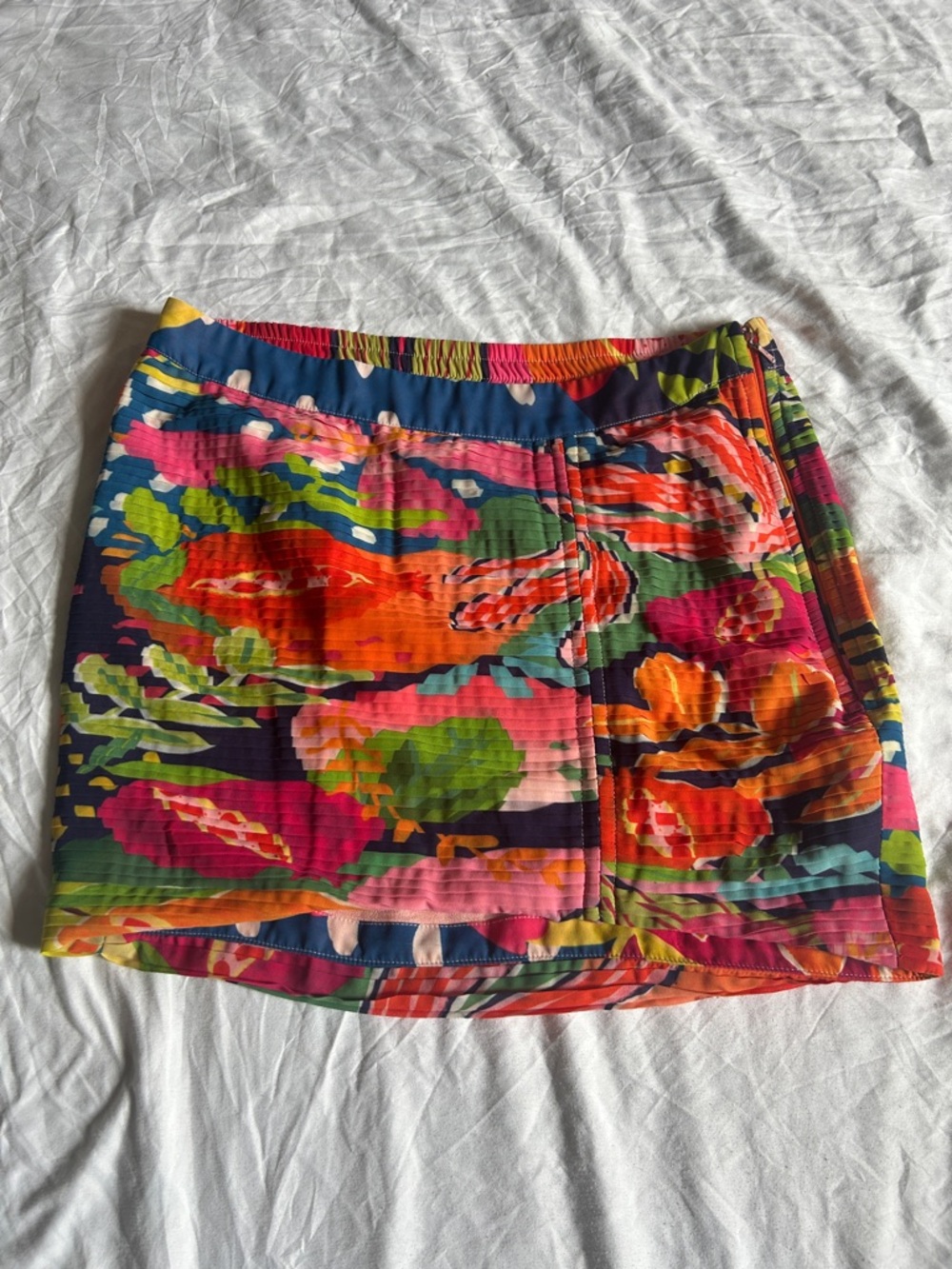 Rococo Sand Colorful Tropical Print Mini Skirt XS Resort Summer